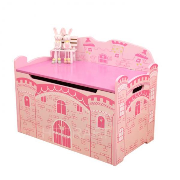 Caja de Juguetes Castillo 61,5x35x48cm MDF/Pino