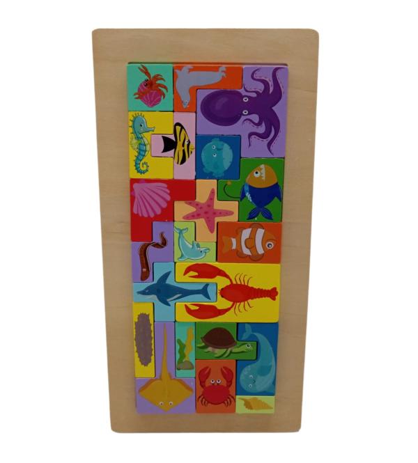 Rompecabezas de Madera Figura Animales Marinos 4a+ (449854)