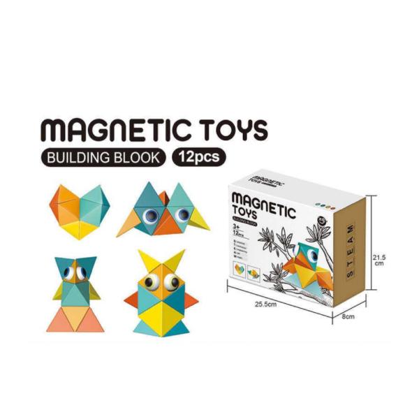 Bloques Magnéticos de Construcción 12 pzs 3a+