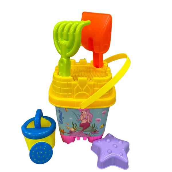 Set de Playa Balde de Sirena y Pirata c/4 Acces S/2 18m+