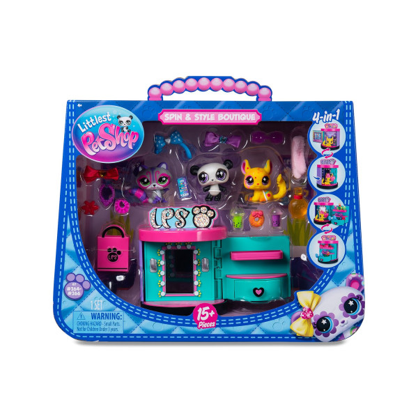 Mascotas Littlest Pet Shop con Set de Boutique 4en1 15Pzs 4a+