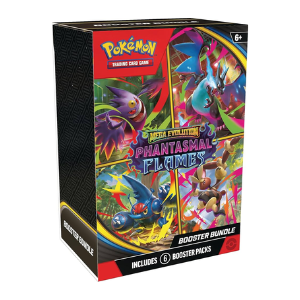 Cartas para Intercambio Pokémon Mega Evolución Phantasmal Flames Caja 4 Sobres Displ/10  x10 Tarjetas 1 Deck 6a+ EN