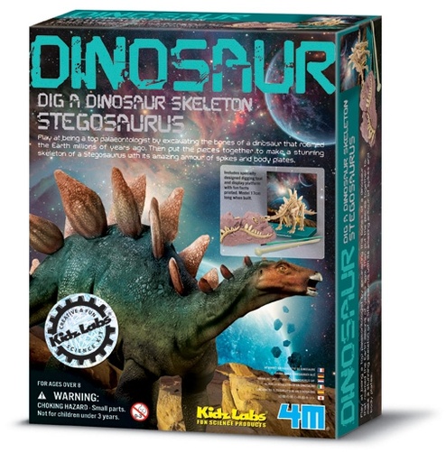 [4M3229] Kidz Labs Cava y Arma Tu Fósil de Stegosaurus 8a+