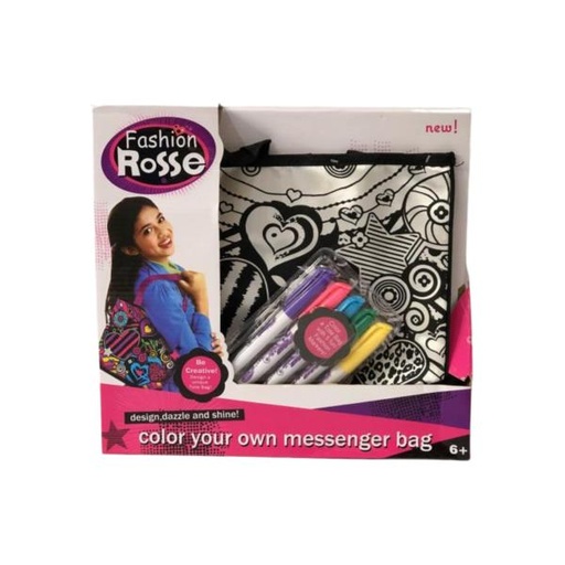[WWJX20014] Bolso Mensajero para Colorear Fashion Rose 6a+