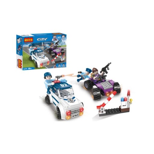 [CO4162] Vehículo de Policía y Cuadraciclo 166pzs 6a+