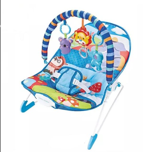 [AL55574] Silla Vibradora Musical Azul Ajustable.