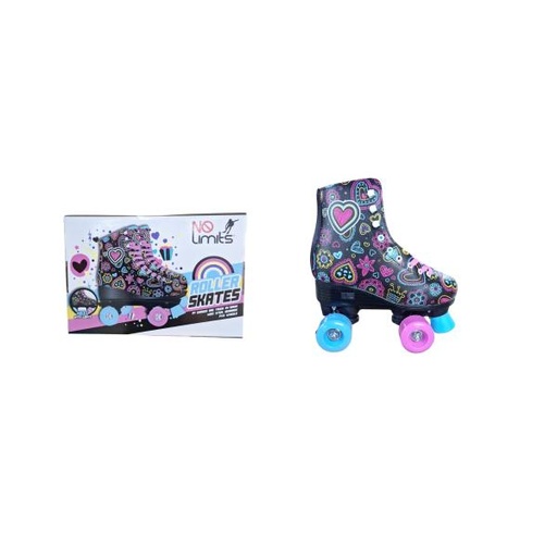 [YX0126CO30] Patines de 4 Ruedas Luminosos de Corazones Talla#30