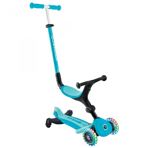 [GL749300] Scooter 3 Ruedas Ajustable 3en1 360° Max Turquesa con Luz 36m+ 50Kg Max