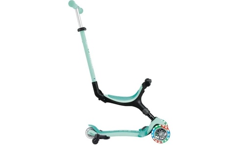 [GL749206] Scooter 3 Ruedas Ajustable 3en1 360° Max Verde Agua con Luz 36m+ 50Kg Max