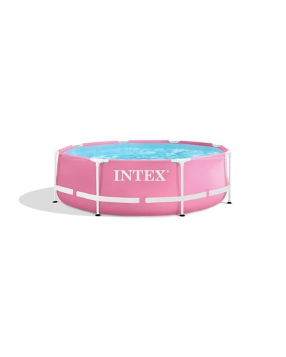 [INT28290] Piscina Circular Marco de Metal Rosada 2.44m x 76cm 6a+