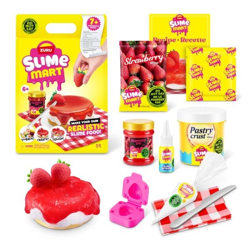 [ZU15901A] Slime Bolsa de Compras Pequeña Bolsa  de Tarta de Quesocon Fresa  8Pzs 7a+