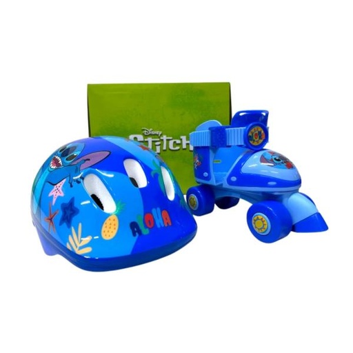 [PI11741ST] Patines de 4 Ruedas C/ Casco Disney Stitch para Principiantes T27-30 3a+