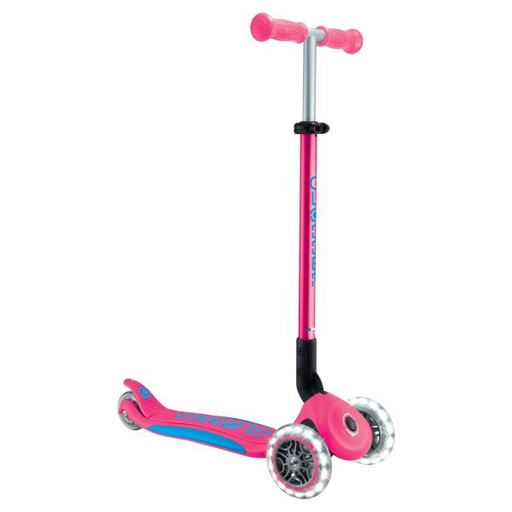 [GL4396103] Scooter 3 Ruedas Ajustable Rosado con Azul con Luz 3a+ 50Kg Max