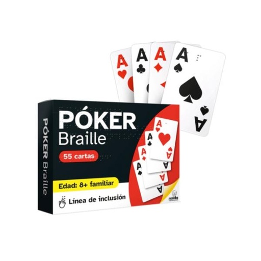 [RN12503] Juego de Mesa Póker Braille 8a+