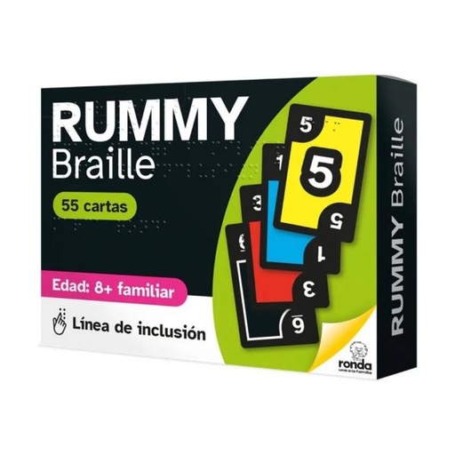 [RN12526] Juego de Mesa Rummy Braile 8a+