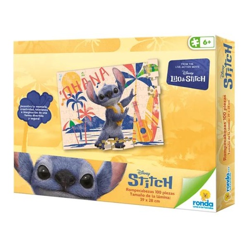 [RN12629] Rompecabezas Disney Lilo & Stitch 100Pzs 6a+