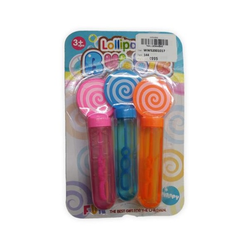 [WWS2001017] Tubo Lanza Burbujas Blister Set de 3 3a+ (444545)