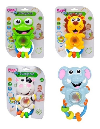 [DG3661] Sonajero Animalitos Luz y Sonidos Surt/4 3m+