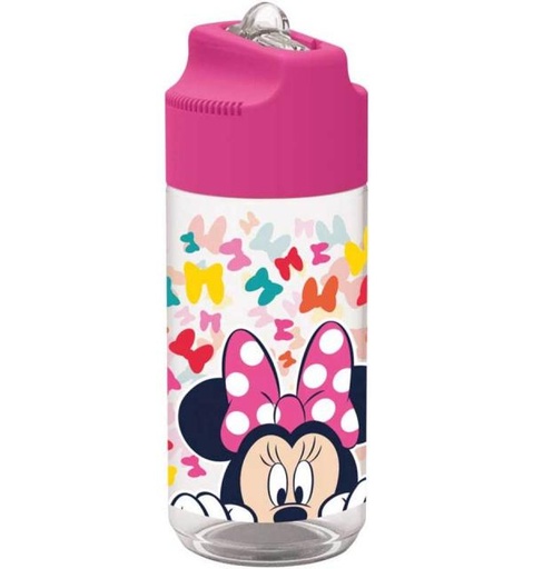 [SR51136] Botella Minnie Mouse con Tapa y Pajilla 430ml