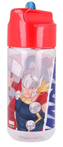 [SR57736] Botella Avengers con Tapa y Pajilla 430ml