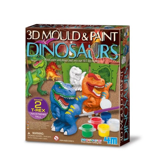 [4M4777] Dinosaurios T-Rex 3D Moldea y Pinta 5a+