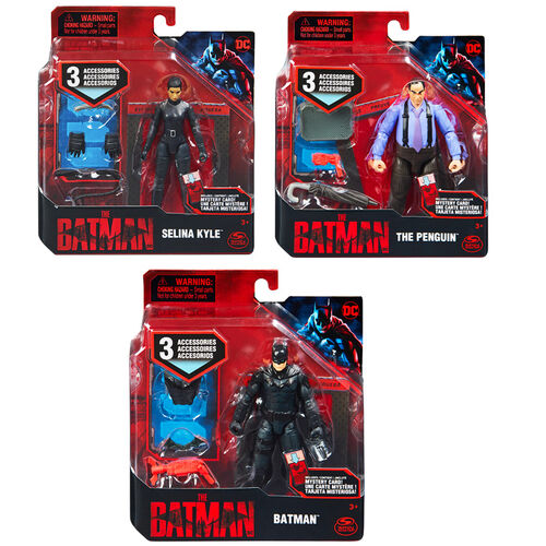 [BT6060654] Figura The Batman 3 Accesorios y 1 Tarjeta Misteriosa Blister 3a+