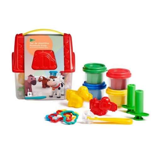 [PG8442] Maletín Portátil en Forma de Casita c/Plasticina y Accesorios de la Granja 3+