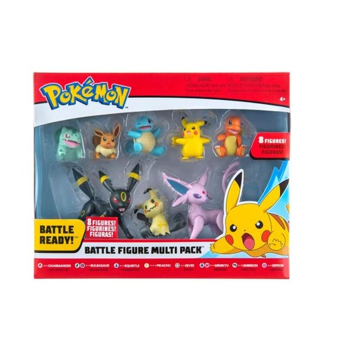 [JZPKW2542] Pokémon Figuras Listos Para La Batalla Pack/8 4a+