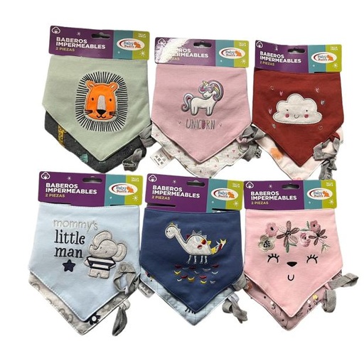 [FDBQ021011] Set de 2 Baberos  Impermeable Surt/6 0m+ (445924)