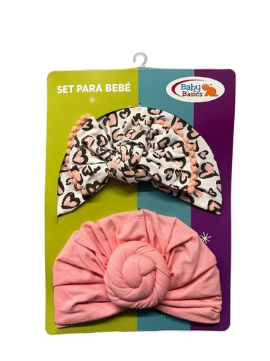 [FDBQ021018] Set de Turbante Basico para Bebé  0m+