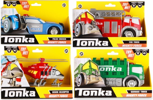 [BF06000] Vehículos Tonka Mighty Force Luces y Sonidos Surt/4 3a+
