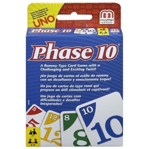 [MTW5800] Juego de Mesa Phase 10 7a+