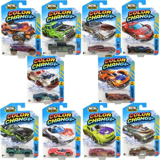 [ZU67100] Carritos Metal Machines Color Change en Blister  surt/10  3a+