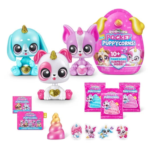 [ZU9284] Rainbocorns Pocket Puppy Corns Sorpresa Set/3 Displ/12 Surtido  3a+