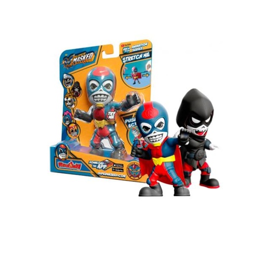 [EOSM001PP] Muñeco Super Enmascarado Pepper Man Tecnología Elástica 4a+