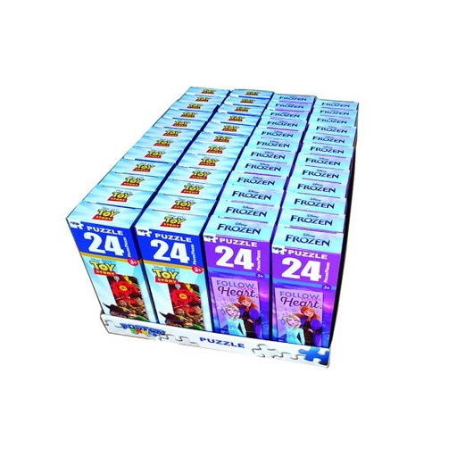 [PI11137D] Rompecabezas en Torre 24Pzs Frozen & Toy Story Displ/48 3a+