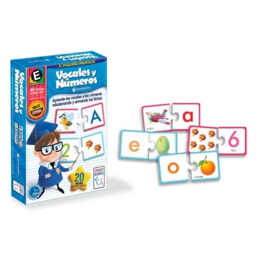 [RN80008] Edugames Mini Rompecabezas Vocales Y Números 3a+