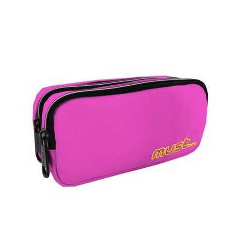[DK584953] Cartuchera Must Monochrome Plus 20X6X9 cm 2 Cremalleras, Fucsia 900D Rpet