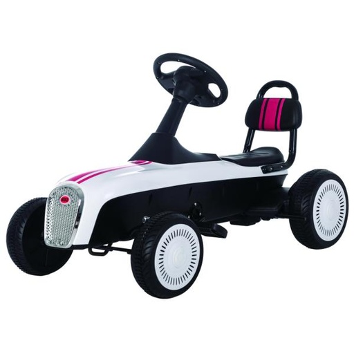 [PHK02W] Go-Kart Blanco Llanta de Plástico 3a+ 30kg Max