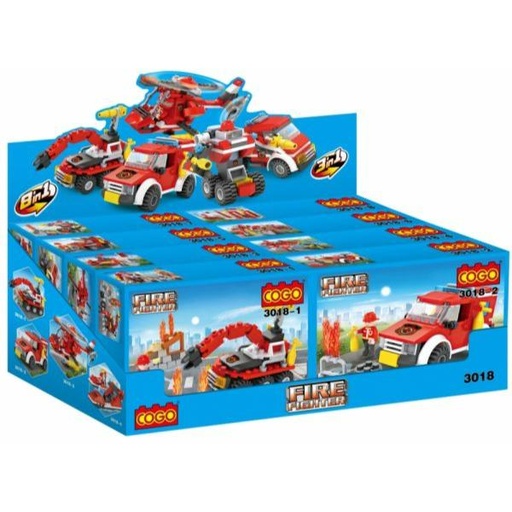 [CO3018] Vehículos de Bomberos Armables Fire Fighters Display/8 6a+(venta individual)