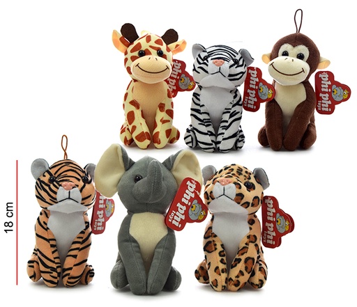 [PT4476] Peluches de Animalitos de la Selva 18cm Surt/6 2a+(044761)