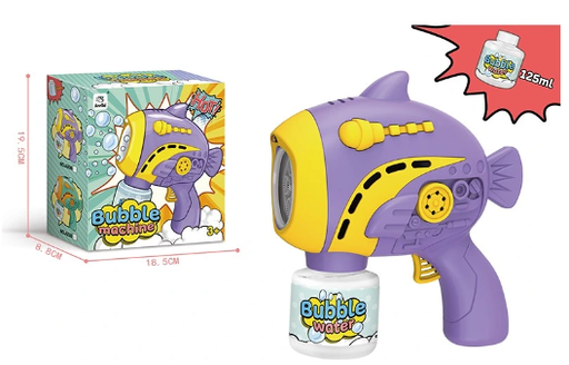 [WWA208] Lanzador De Burbujas Con Luz Y Sonido Morado 3A+ (450539)