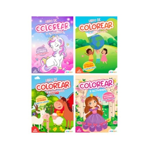 [ES5147] Libro de Colorear y Actividades Surt/4 3a+