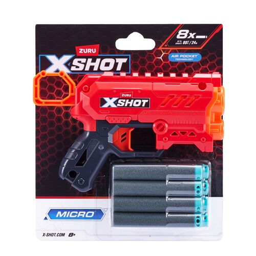 [ZU36726] Lanzador de Dardos de Espuma X-Shot Micro 8a+
