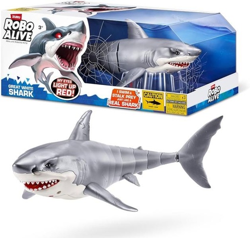 [ZU71126] Robo Alive Tiburon Blanco 3a+