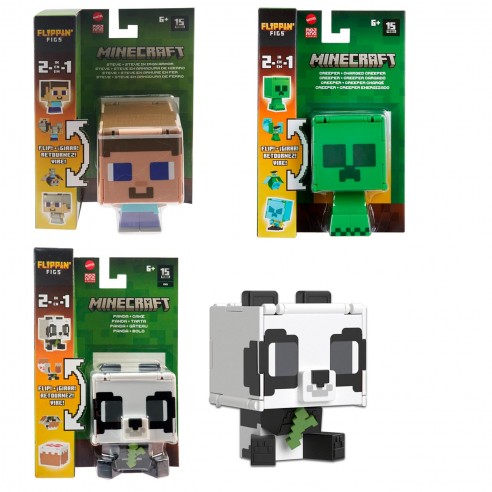 [MTHTL43] Figuras Minecraft Vanilla Flippin' Figs 2en1 Surt/4 6a+