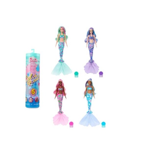 [MTHTH45] Muñeca Barbie Color Reveal Sirenas del Fondo del Mar 3a+