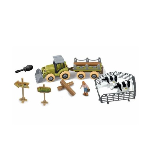 [WW8806] Tractor Chapulin con Set de la Granja 8Pzs 3a+ (455640) Vacas