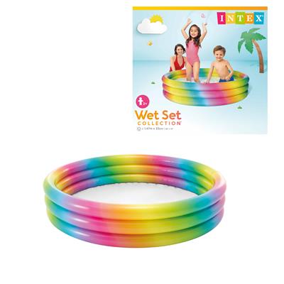 [INT58439] Piscina Arcoiris de 3 Anillos  147 x 33 cm 2a+