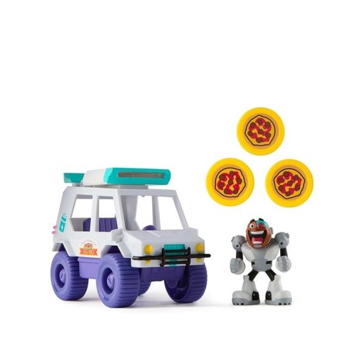 [BT6070404] Vehiculo DC Teen Titans Go! Repartidor de Pizza 4a+ Cyborq